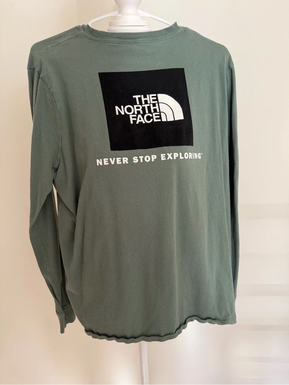 The North Face Women’s Long Sleeve Crew Tee in Olive - Picture 3 of 3